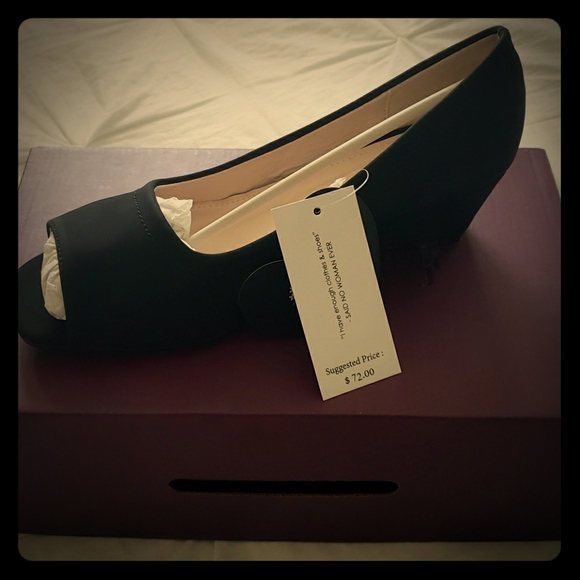 Room of Fashion Shoes - Wide Width Open Toe Low Platform Heel Wedge Pumps